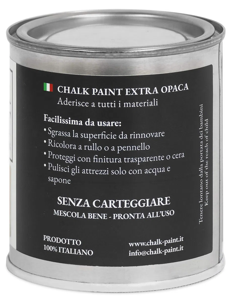 CHALK PAINT EVERYTHING Bianco Gesso & FINITURA - Kit Pronto Vernicia e Proteggi (250 ml + 250 ml)