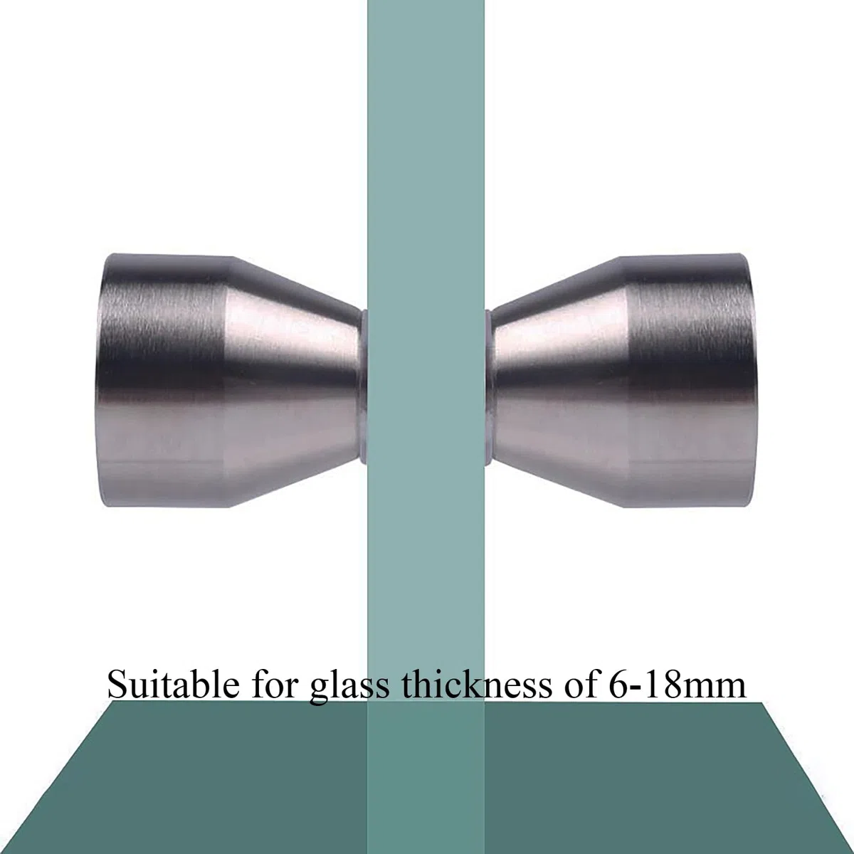 Maniglia per Porta Doccia in Vetro Pomelli Box Doccia 2 Coppie Maniglia Porta Scorrevole Doccia Spazzolato Pomelli Doccia Acciaio Inox 304 Pomolo Porta Vetro 6-18mm per Cucina Bagno Casa Ufficio Hotel