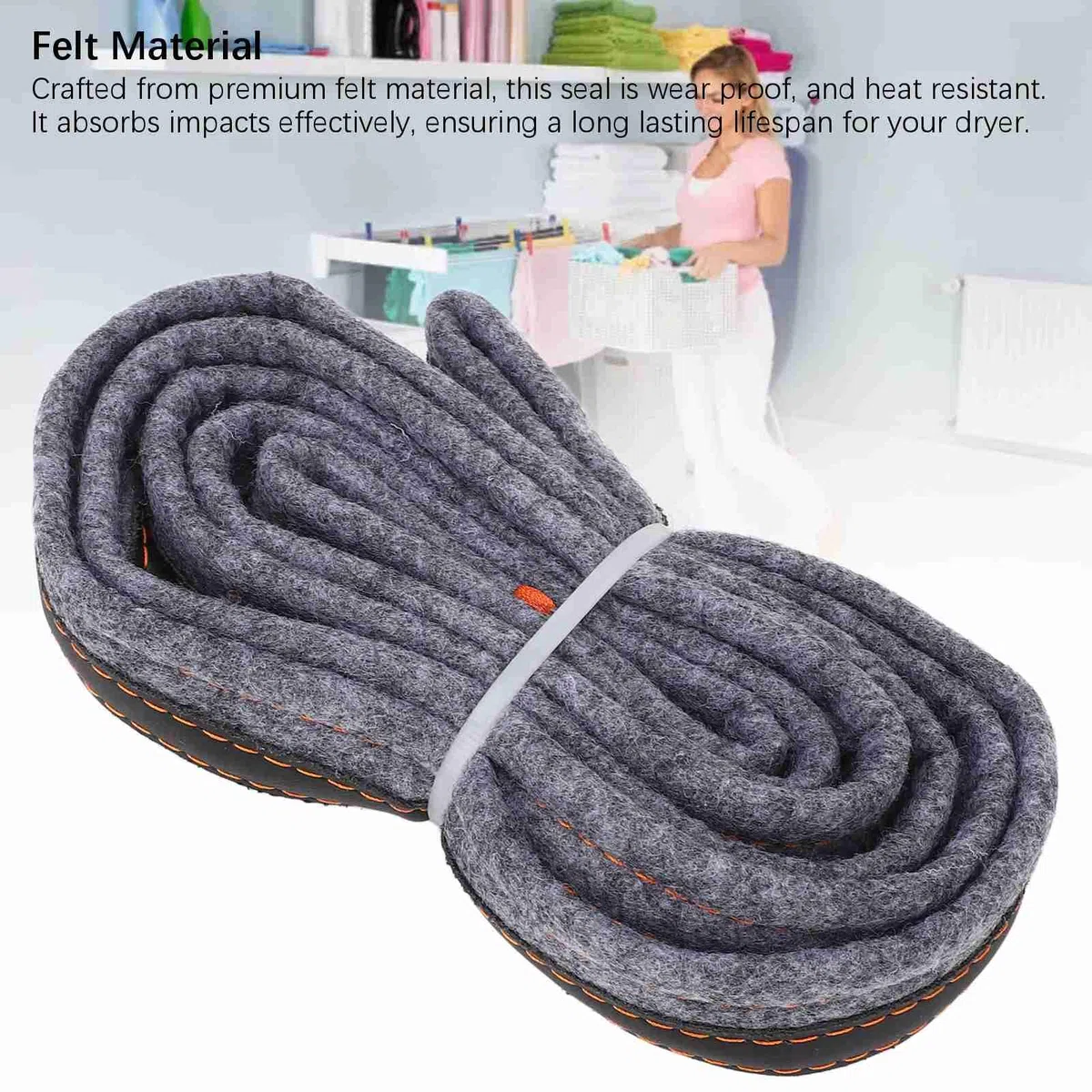 Dryer Felt Drum Seal, W10116343 Heat Proof Dryer Drum Seal Replacement for Kirkland Dryer Parts