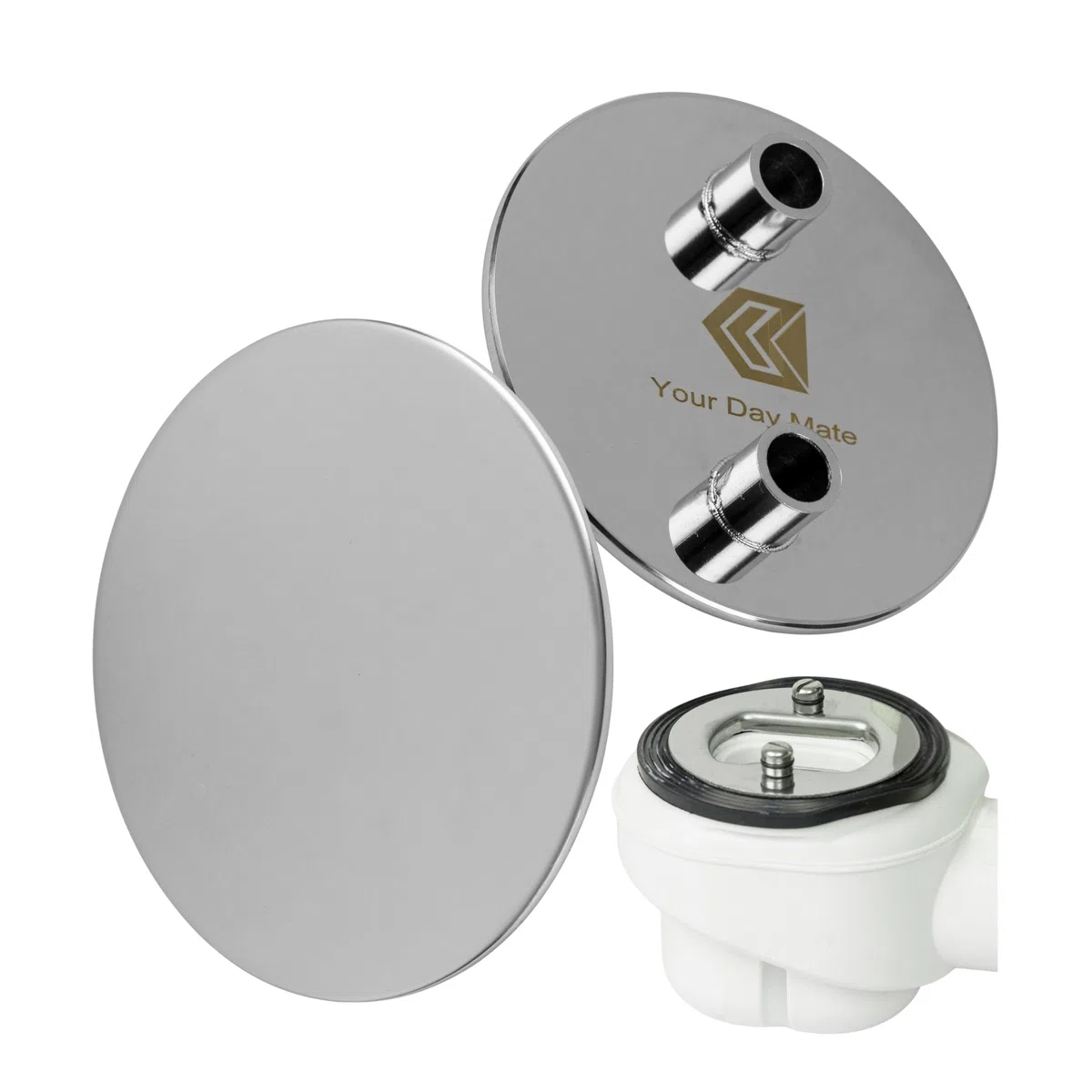 Coperchio in acciaio inox per scarico doccia, Ø 75 mm, compatibile con il set di scarico Viega Domoplex, sostituisce il modello 6930.0, per piatto doccia con foro di scarico Ø 52 mm, coperchio doccia