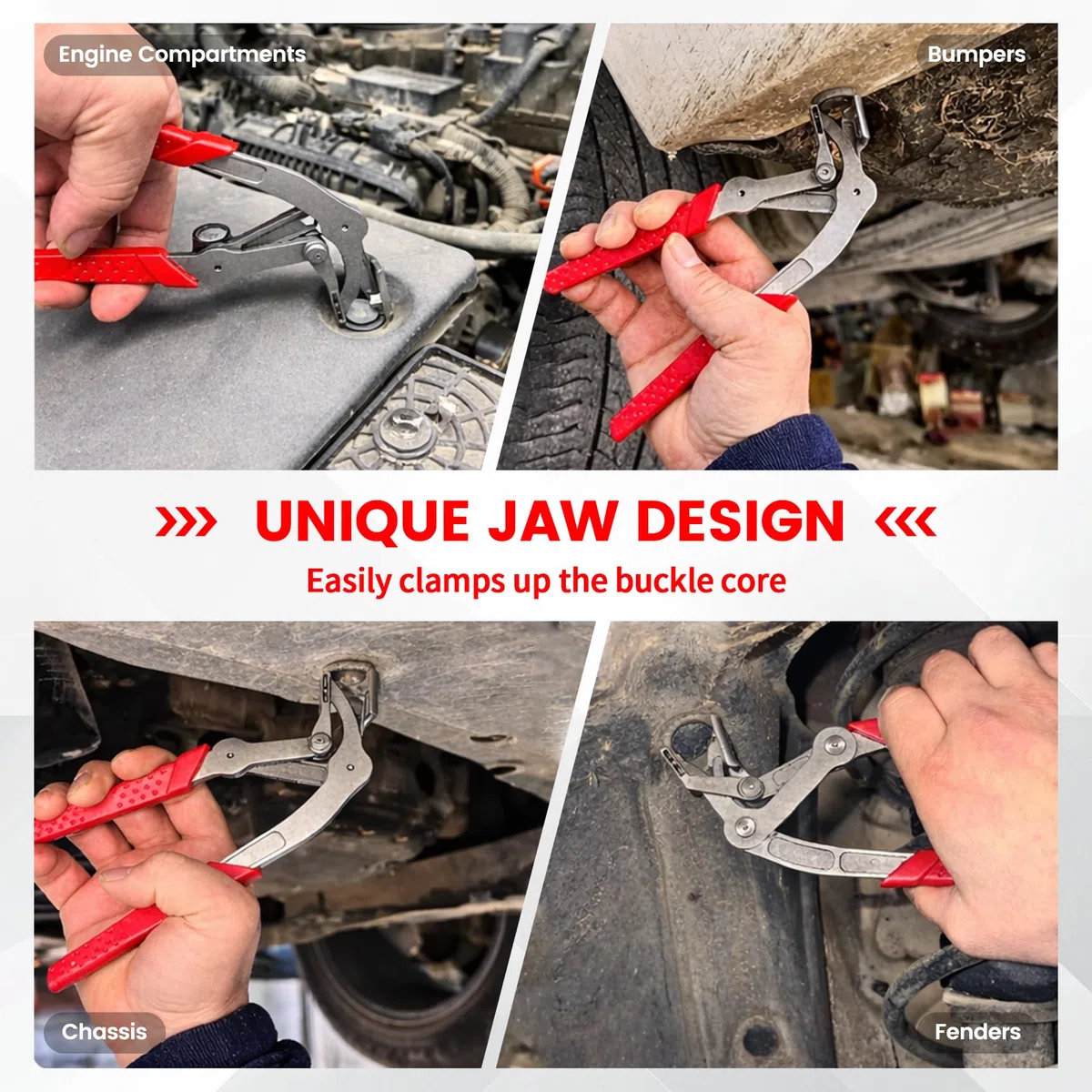 Pinza per Clip Auto Professionale – Strumento per Rimozione Clip, Rivetti e Fissaggi in Plastica, Per Pannelli Porte, Cruscotto e Carrozzeria, Smontaggio Interni ed Esterni Senza Danni