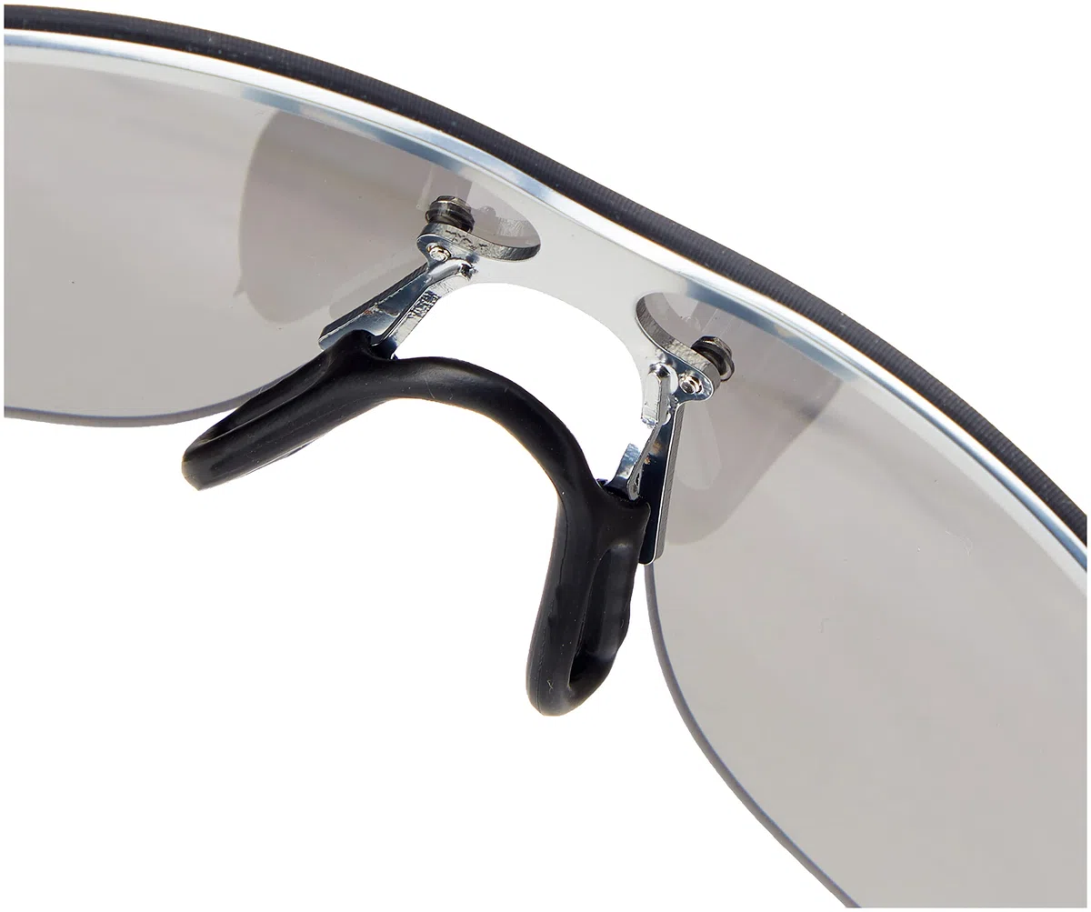 Bolle SILPSF Glasses Metal Frame with Tipgrip PC Anti-Scratch and Fog Lens, Smoke