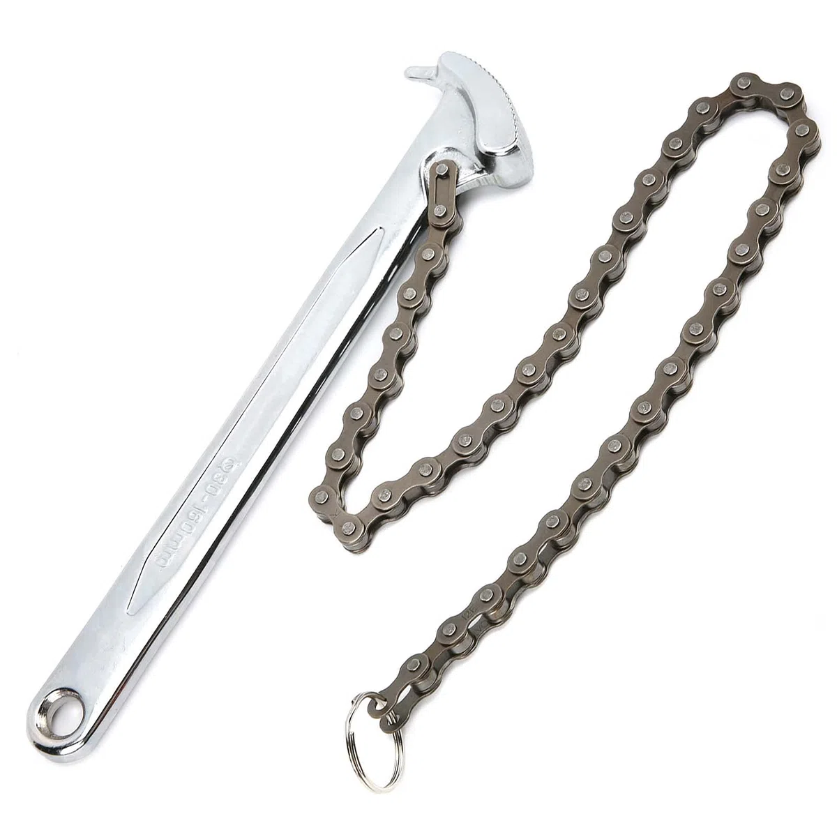 Greensen Chiave a Catena Regolabile 9 Pollici, Chiave a Catena Reversibile con Pinza per Tubi, Strumento Chiave a Catena a Cricchetto, Chiave per Allentare e Serrare Raccordi per Tubi