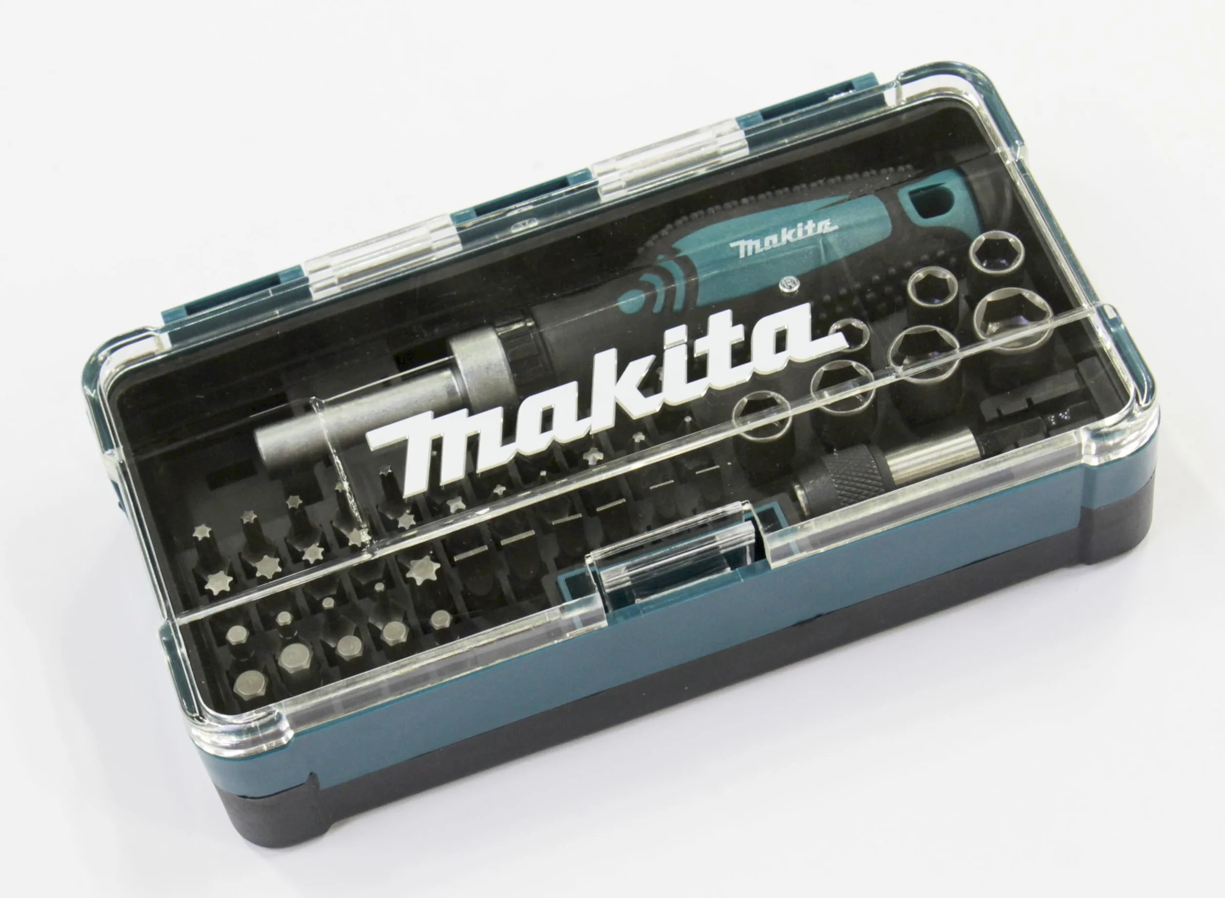 Makita 8958010 Giraviti Cricchetto Makita Kit B-36170 Reversibile 47 Pezzi, Blu