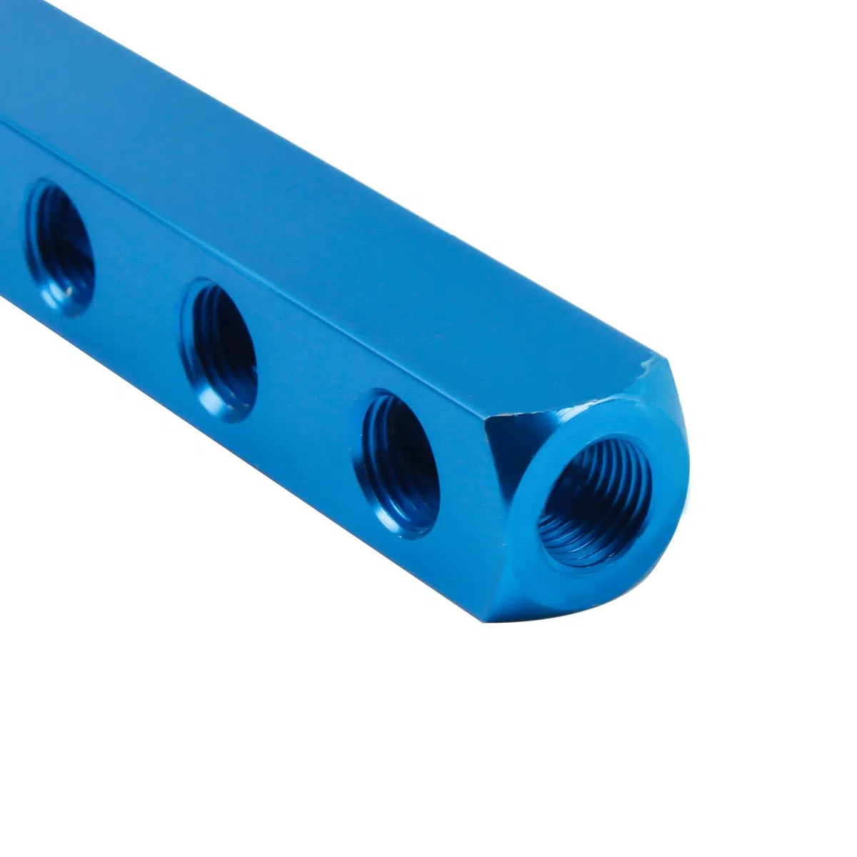 Aria Blocco Collettore Splitter, 1/4" Connettore Pneumatico da Attacco Rapido, Connettore Pneumatico con 4 Tappi in Rame, Adatto a Cilindri e Compressori