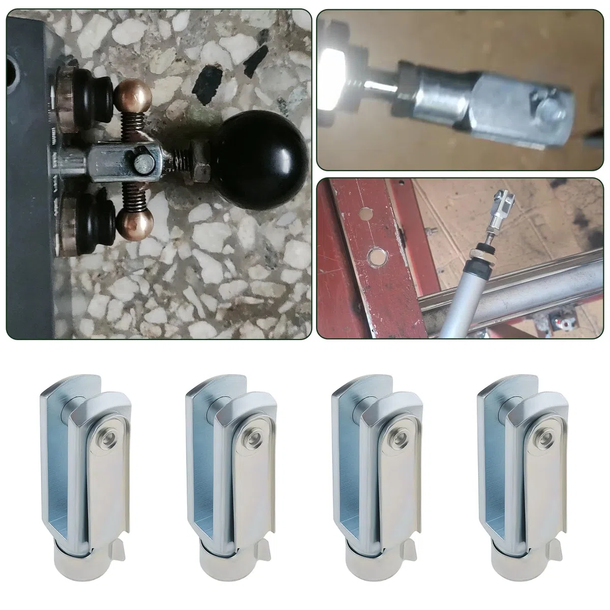 4 forcelle M6 lunghe con perno a molla filettatura destra cilindro pneumatico asta forcella estremità filettatura femmina connettore a Y, lunghezza 43 mm