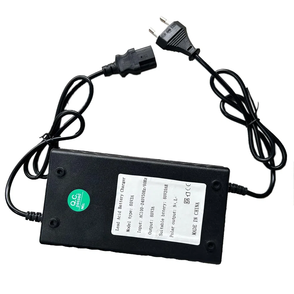 GOZAR 60 V, 20 Ah Caricatore di Batteria per Scooter, Biciclette Elettriche, E-Bike