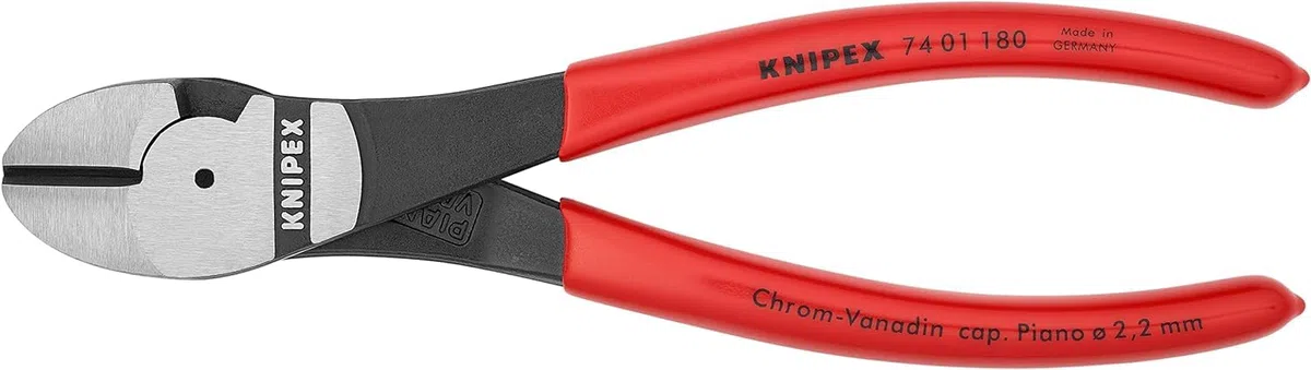 KNIPEX Tronchese laterale per meccanica tipo forte rivestiti in resina sintetica 180 mm, 74 01 180