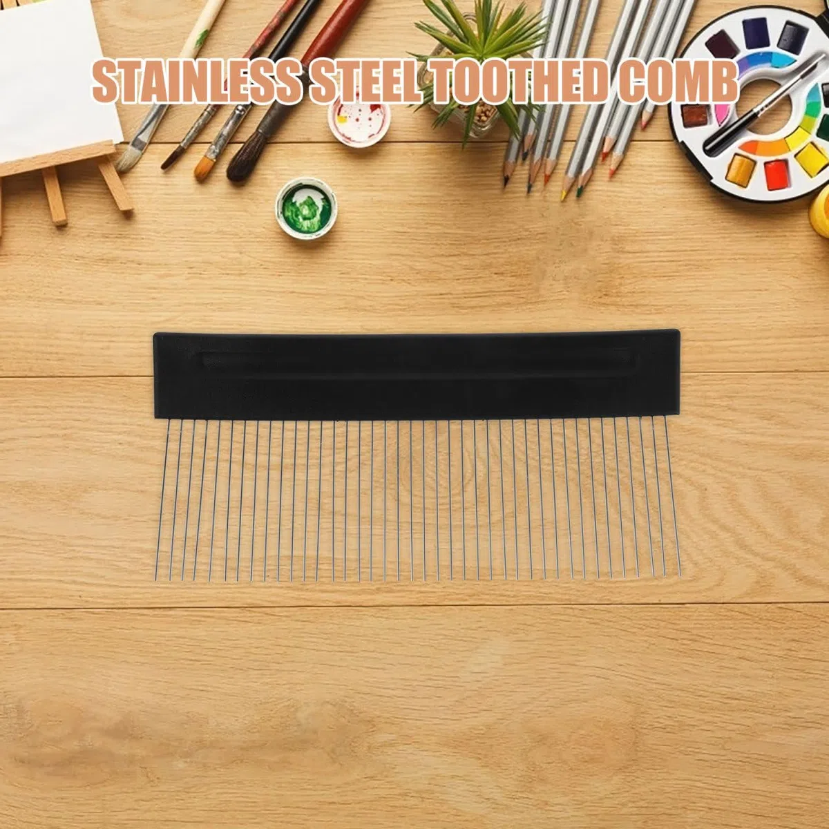 SHINEOFI Strumento di pittura a texture in acciaio inossidabile grande formato – pettine artistico fai da te per intonaco strutturato e decorazione da parete – raschietto per effetti grana e finiture