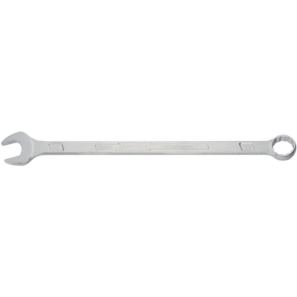 Hazet 600LG-15 - Chiave combinata ad anello, extra lunga e sottile, profilo a doppia trazione esagonale, 15 mm, lunghezza totale: 270 mm