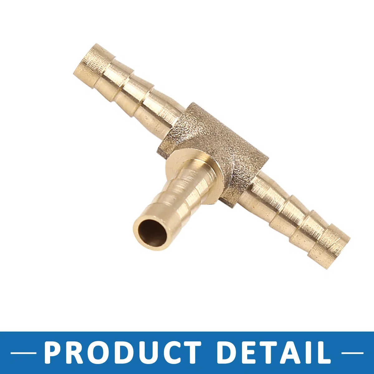A ABSOPRO Raccordo a T Barb Flessibile Raccordo 3 Vie T Connettore 5mm per Auto Ottone (Set 5)